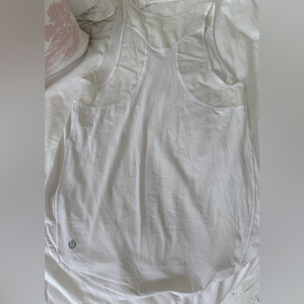 Lululemon Tank Sz 6 In White/sheer.